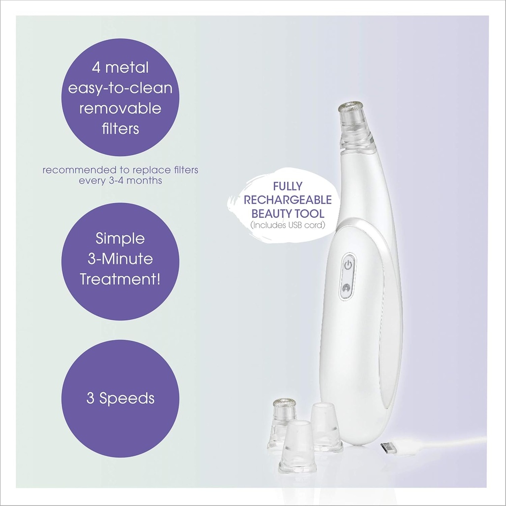 Conair True Glow 2-in-1 Microdermabrasion Beauty Tool and Pore Extractor + Cordless