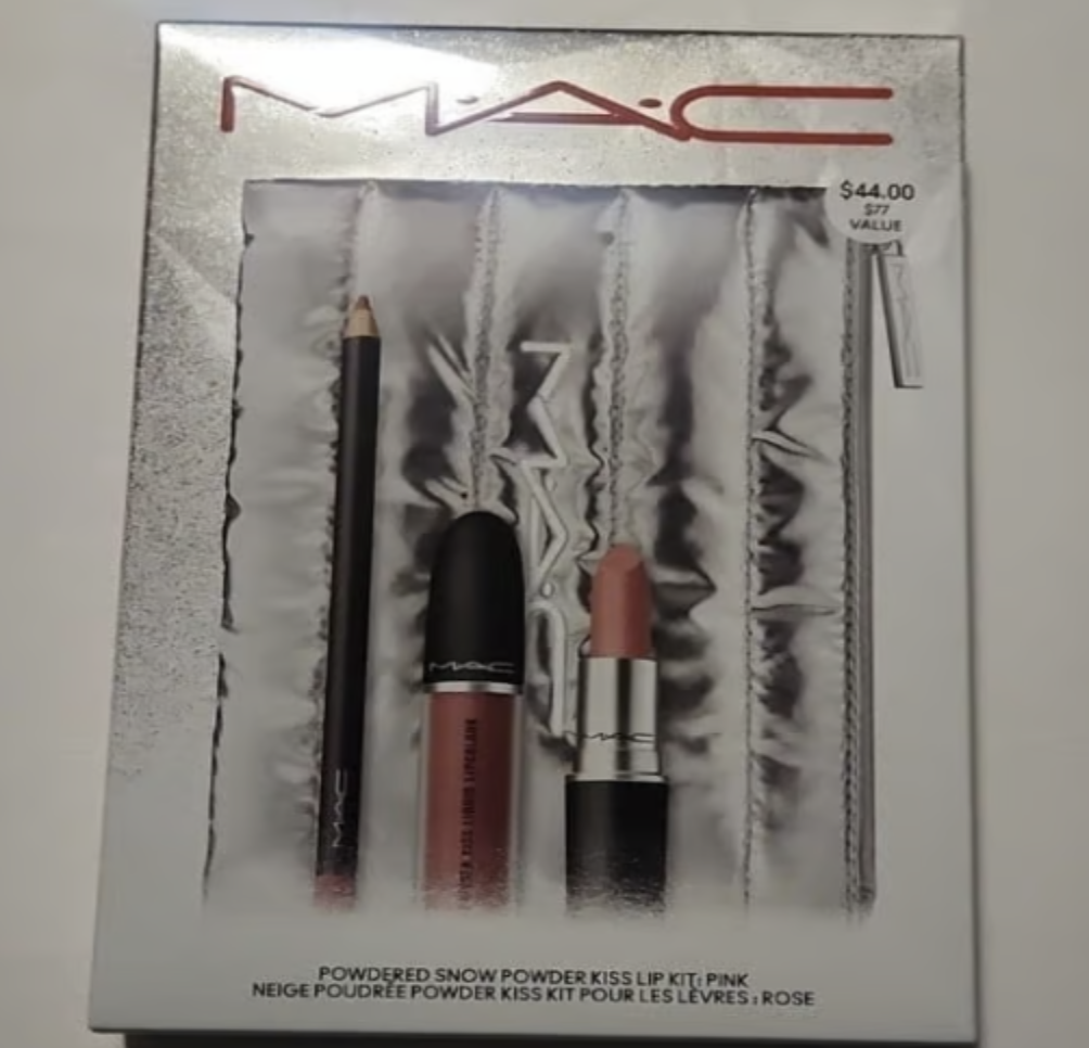 MAC Powdered Snow Powder Kiss Lip Kit - Pink