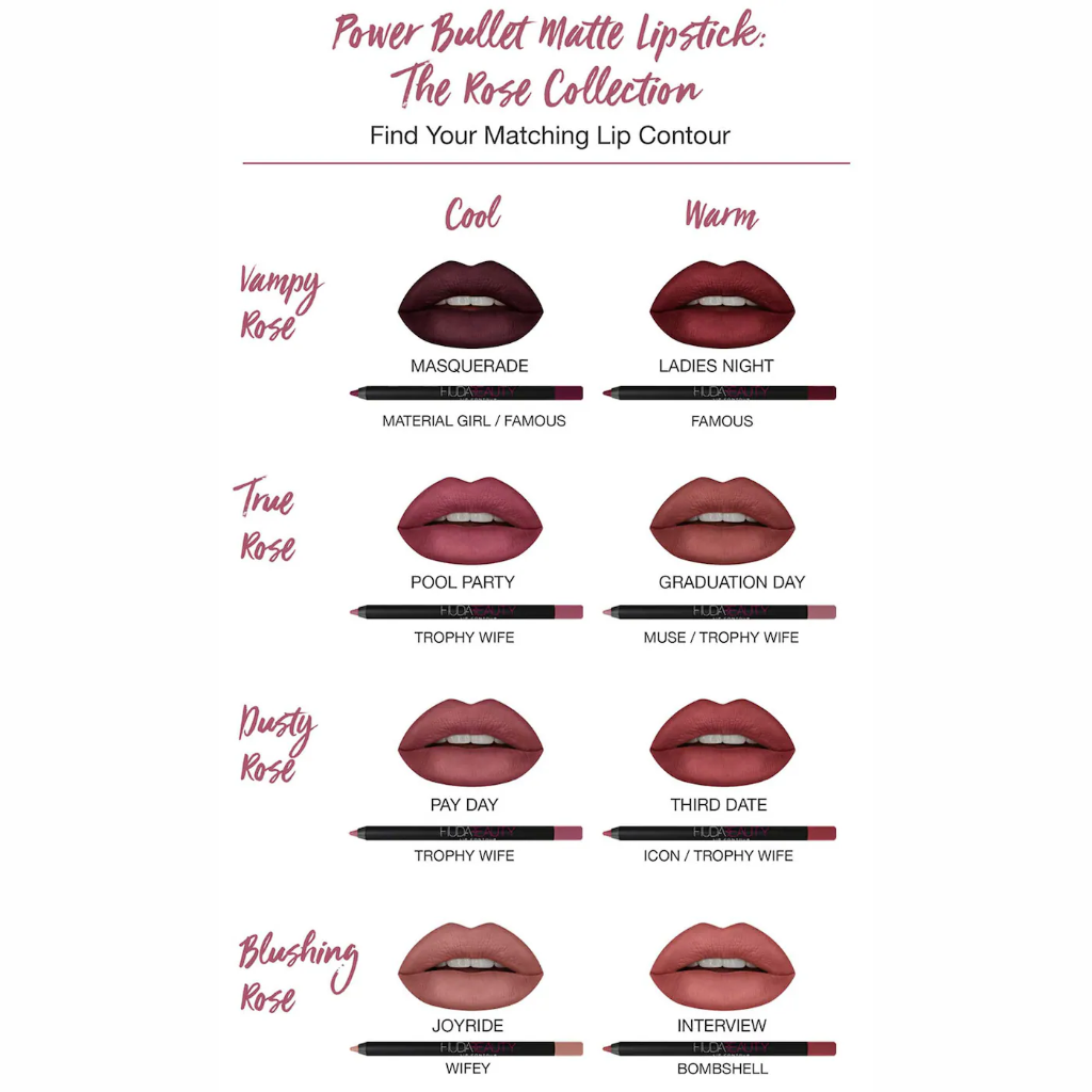 HUDA BEAUTY Power Bullet Matte Lipstick Ladies Night