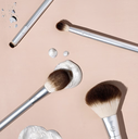 EcoTools Precious Metals Cheek + Eye Highlight Kit  Makeup Brushes for Face & Eyes 4 Piece Set