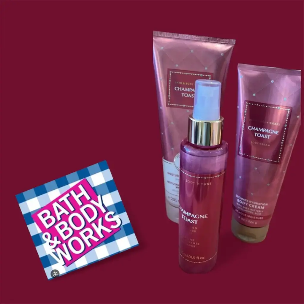 Bath & Body Works Champagne Toast Diamond Shimmer, body cream,body wash 