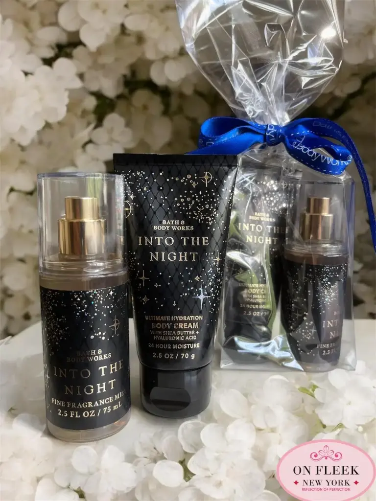 Bath & Body Works mini Into the Night Body Mist and body cream set