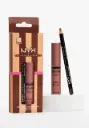 NYX professional makeup slim lip pencil & Butter gloss duo ( lip liner Espresso, lip butter Praline)