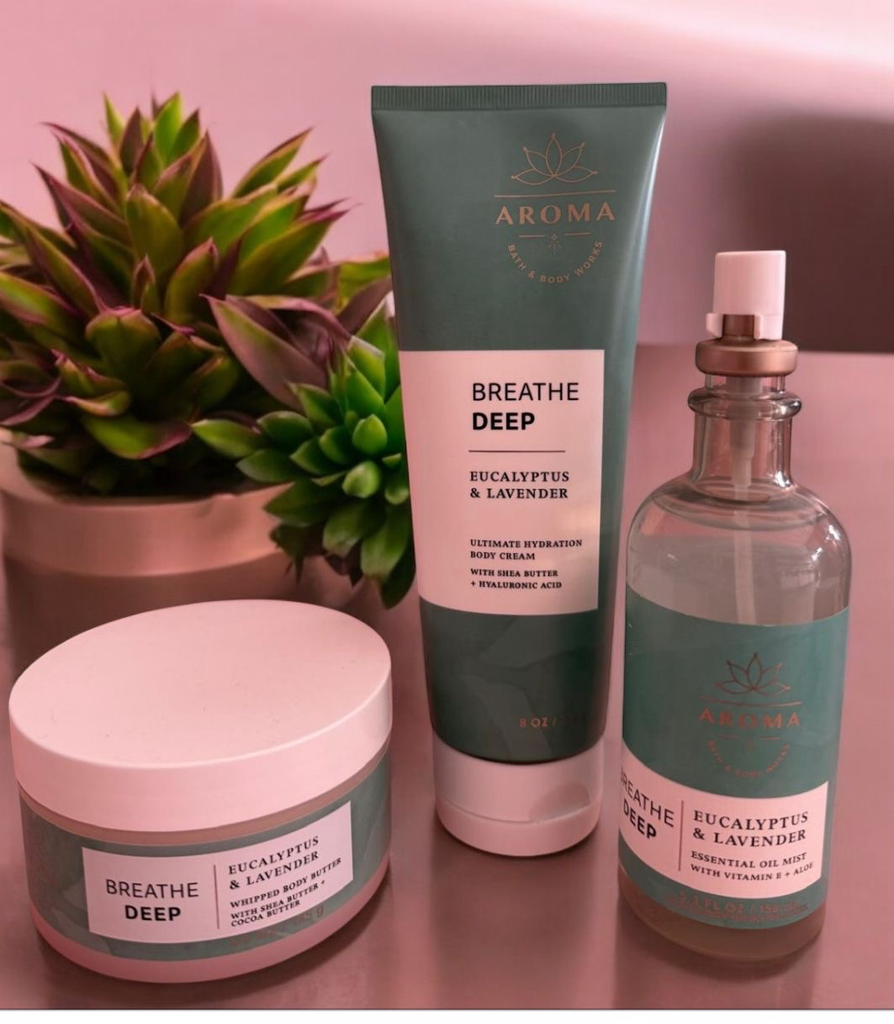Bath & Body Works Aromatherapy Breathe Deep Eucalyptus + Lavender Set