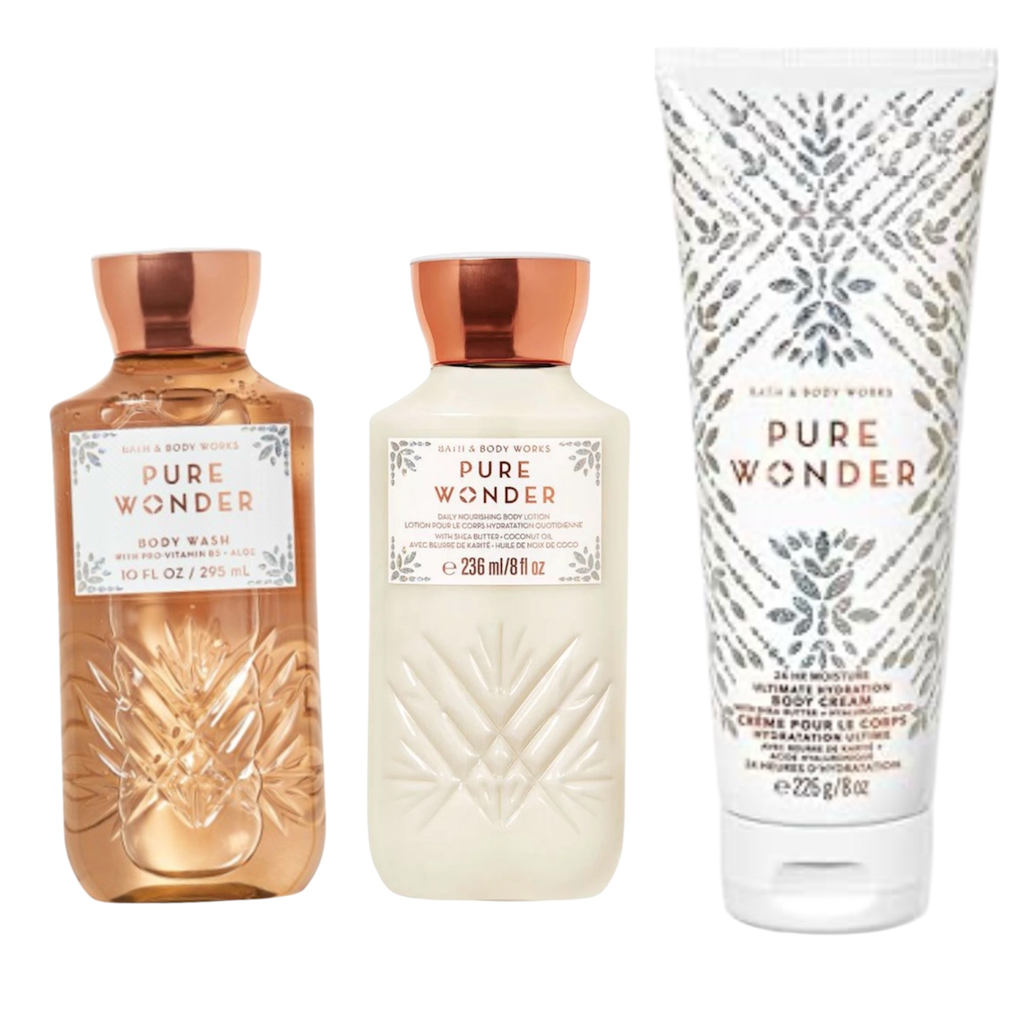 Bath & Body Works Pure Wonder( Body Wash , body cream , lotion  )