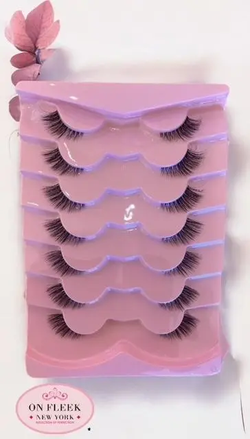 SHEIN Set 7 Pairs  Natural look clear band fluffy cat eye 