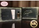 MICHAEL KORS Gorgeous  Luxury set  (Round purse , body lotion 100 ml , EAU DE Parfum 100 ml )