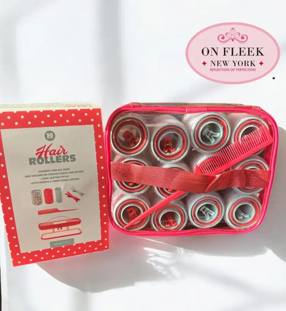 Bella pro hair rollers set 50pcs (12 hair clips , 36 rollers L,M,S, hair comb, clear bag)