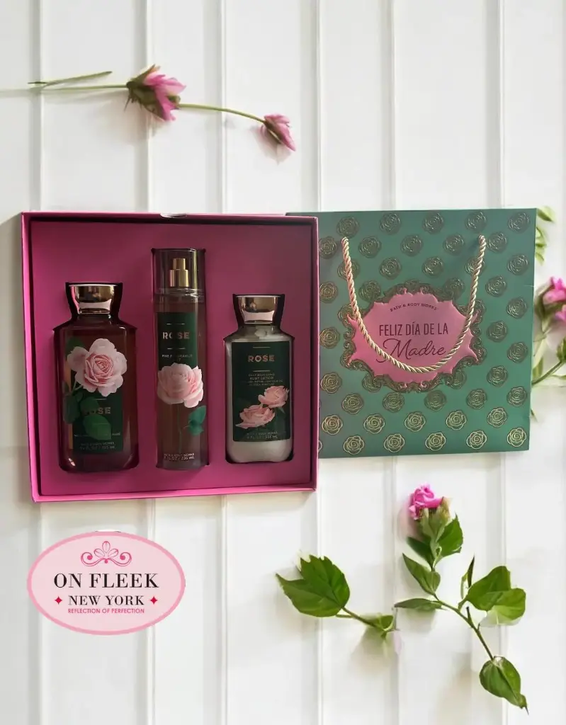 Bath & Body Works Madre rose gift box set  (Includes a body wash, body mist, and body lotion)