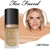 TOO FACED born this way medium- to - full coverage foundation light beige