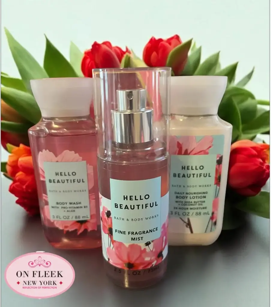 Bath & Body Works Hello Beautiful Mini Set (shower gel ,lotion,body mist )