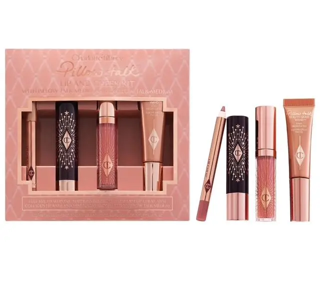 Charlotte Tilbury Pillow Talk Lip and Cheek Kit-pillow talk medium