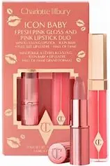 Charlotte Tilbury  Icon Baby Fresh Pink gloss Pink Lip Stick Duo