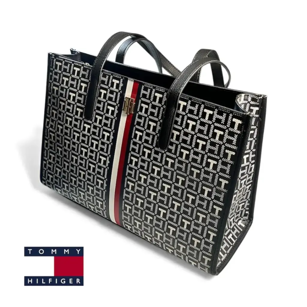 Tommy Hilfiger logo black and white bag 