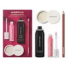 Morphe  Unapologetic  4 piece  best seller set ( mini setting spray ,bake and set setting powder , full size lip pencil ,full size lip drip gloss ) 