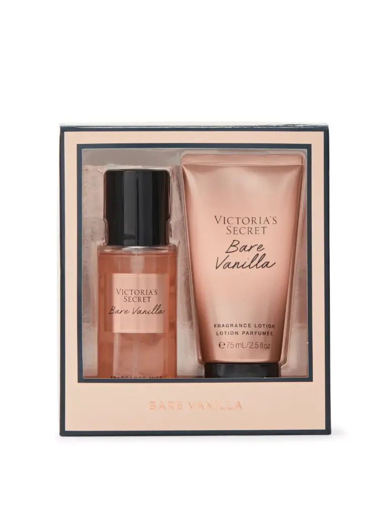 Victorias secret holiday mini set bare vanilla mist and body cream 