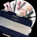 Clinique X Kate Spade New York bag set (Clinique All about clean , Moisture surge 100 H ,all about eyes ,high impact mascara ,quickliner foe eyes 01 intense black, lipstick love pop )
