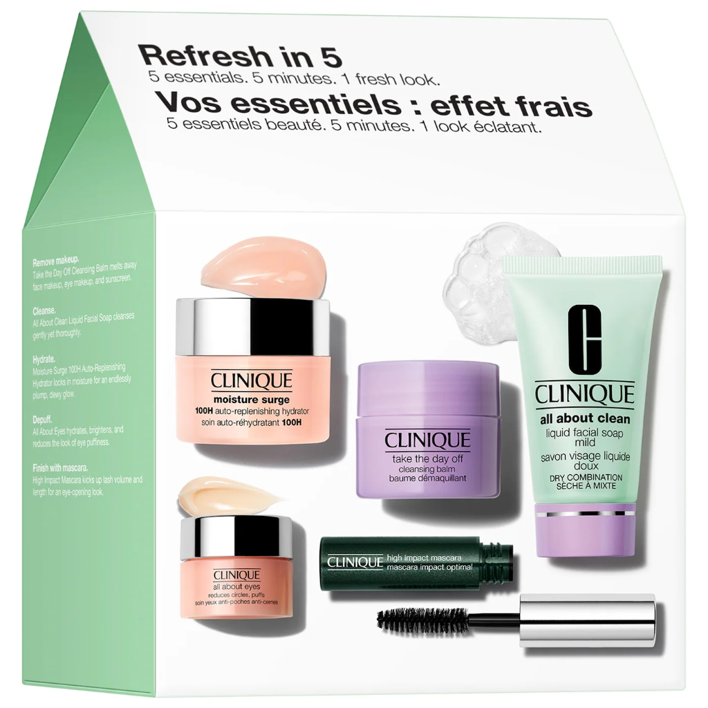 Clinique Refresh in 5 Skincare and Makeup Set