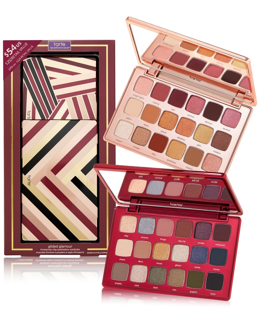 Tarte Gilded Glamour Amazonian Clay Eyeshadow Wardrobe - Duo Eyeshadow Palett Matte & Shimmer