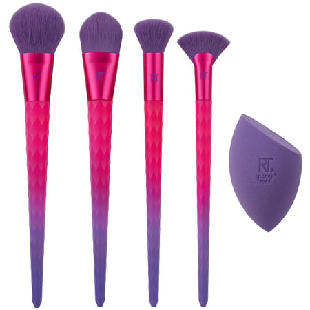 [079625437966] Real Techniques Galactic Glo Vibrant Glow Makeup Brush & Sponge Kit  5 Piece Set