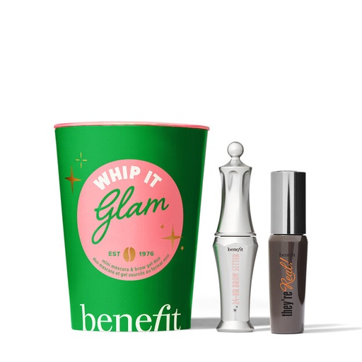 [602004156051] Benefit Cosmetics Whip It Glam Gift Set Mini lifting & lengthening mascara and brow setting gel