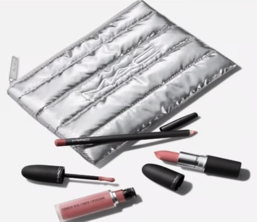 [773602691425] MAC Powdered Snow Powder Kiss Lip Kit - Pink