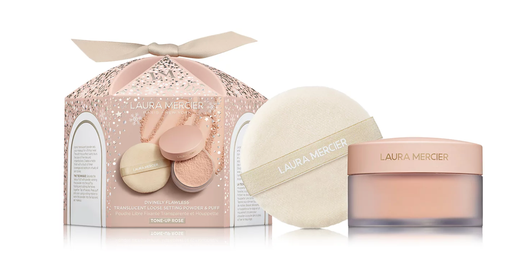 [194250079173] Laura Mercier Divinely Flawless tone up rose Loose Setting Powder & Puff