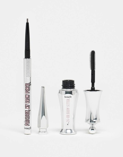 [602004153616] Benefit Cosmetics Bigtime Brow Minis Brow Pencil & Setting Gel Duo 1.0 Set warm deep brown 