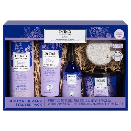 [810106614175] Dr Teal's Aromatherapy Sleep Starter Pack, Melatonin, Lavender and Chamomile