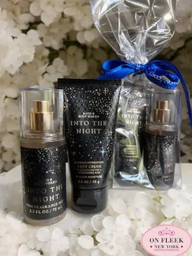 [0667559285083] Bath & Body Works mini Into the Night Body Mist and body cream set