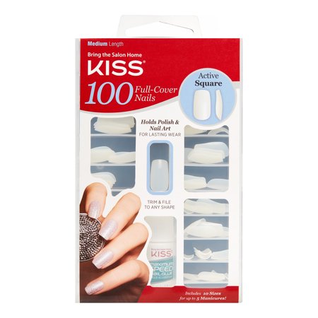[731509200065] KISS 100 Full Cover Nails - Active Square