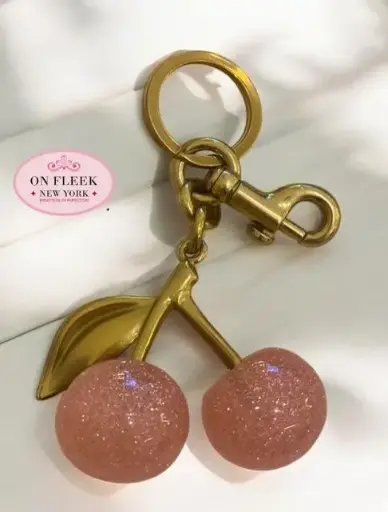 Shein Cherry Pendant Key Chain - Pink