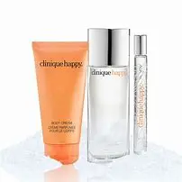 CLINIQUE  Perfectly Happy ( Happy perfume 50 ml , Happy body creme 75 ml, Happ Perfume spray 10 ml )