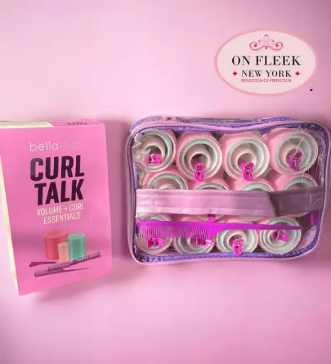 Bella pro hair rollers set 51pcs (12 hair clips , 36 rollers L,M,S,  2 hair comb, clear bag)