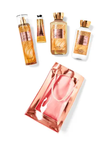 Bath & Body Works Into the stars birthday bag set (Includes a body wash, body mist, body cream, and hand cream)