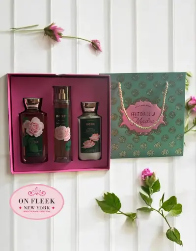 Bath & Body Works Madre rose gift box set  (Includes a body wash, body mist, and body lotion)