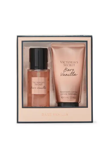 Victorias secret holiday mini set bare vanilla mist and body cream 