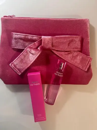 Clinique my happy Peony Picnic with Pink Bag with a bow 