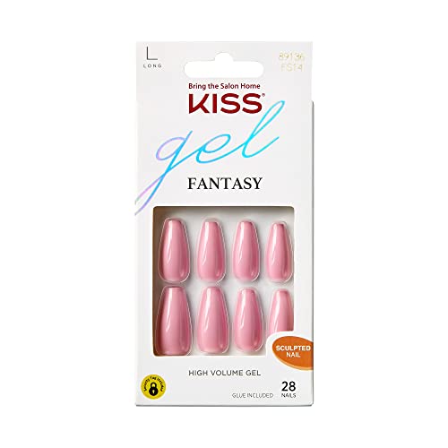 [731509891362] Kiss Gel Fantasy Nails Box PINK