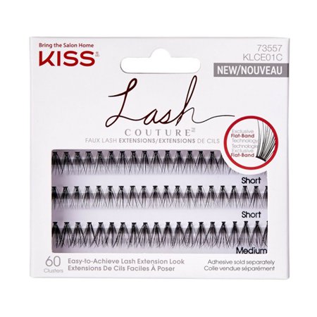 KISS Lash Couture, False Eyelashes, Venus, 12mm-14mm-16mm, 60 Clusters