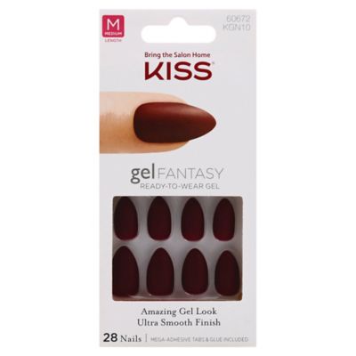 [731509841237] KISS Gel Fantasy Ready-to-Wear Press-on Gel Nails White 28 Fake Nails